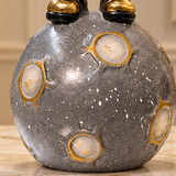 Black &amp; Gold Astronaut Serving Tray Figurine [fiber]