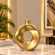 Golden Sculptural Ring Vase [fiber]