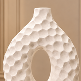Elegant Textured Hollow Vase [ceramic]