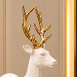 Golden Antler Deer Figurine [fiber]