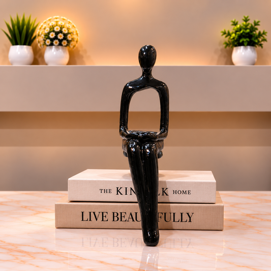 Sitting Human Figurine fiber