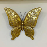Golden Monarch Wall Mounted Butterflies (Set of 2) fiber