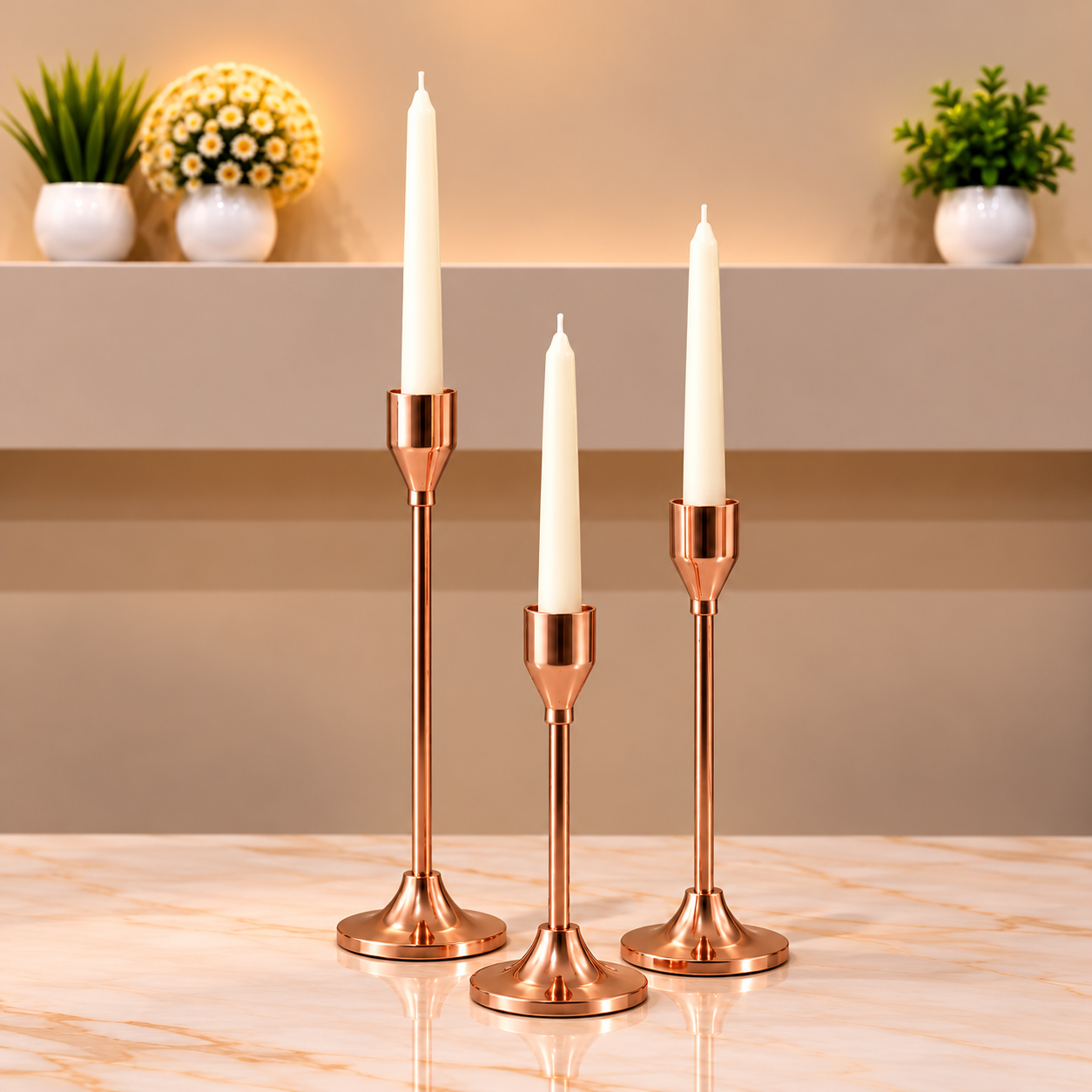 Candlestick Set (Copper Finish)