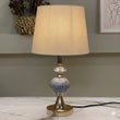 Marble Ball Crystal Table Lamp Pair