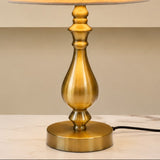 The Amber Glow Classic Metallic Table Lamp pair