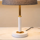 Modern Scandinavian White &amp; Polished Gold Metal Table Lamp [pair]