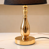 Elegant Mirror-Finish Polished Gold Sculptural Metal Table Lamp [pair]
