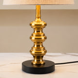 Modern Multi-Tiered Antique Brass &amp; Black Metal Table Lamp [pair]