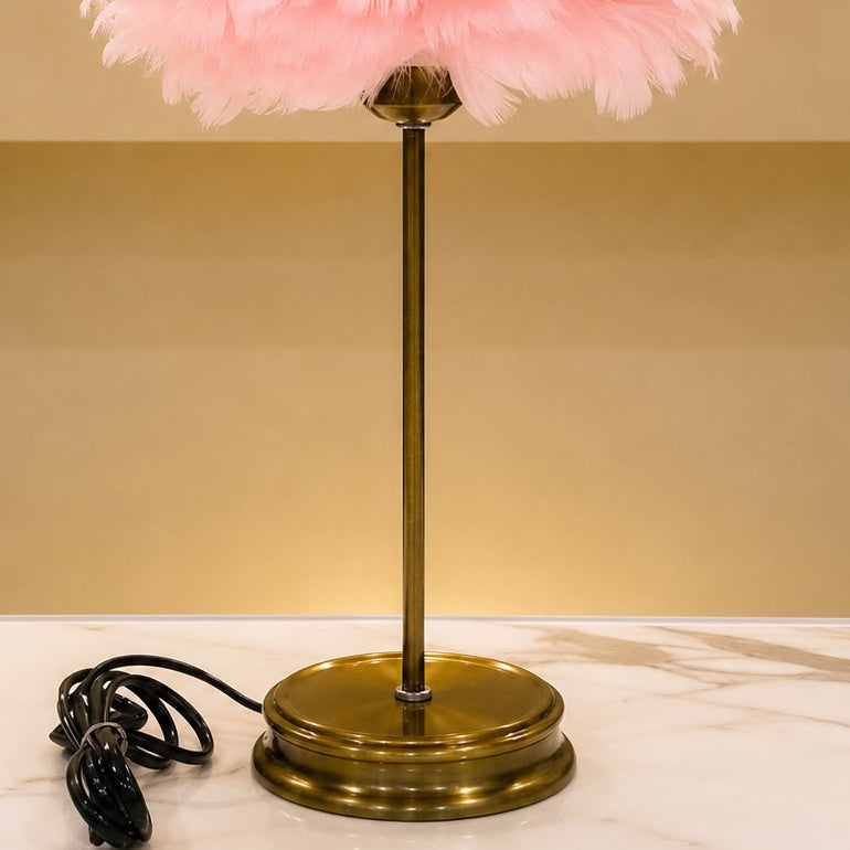 The Blush Dream Feather Table Lamp