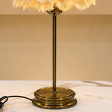 The Golden-Hour Feather Table Lamp pair