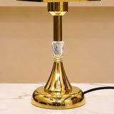 The Golden Grid Geometric Table Lamp pair