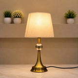 Golden Crystal Ball Trumpet Table Lamp (Pair)