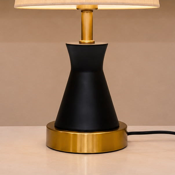 Metal Cone Table Lamp Pair
