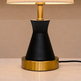 Metal Cone Table Lamp Pair