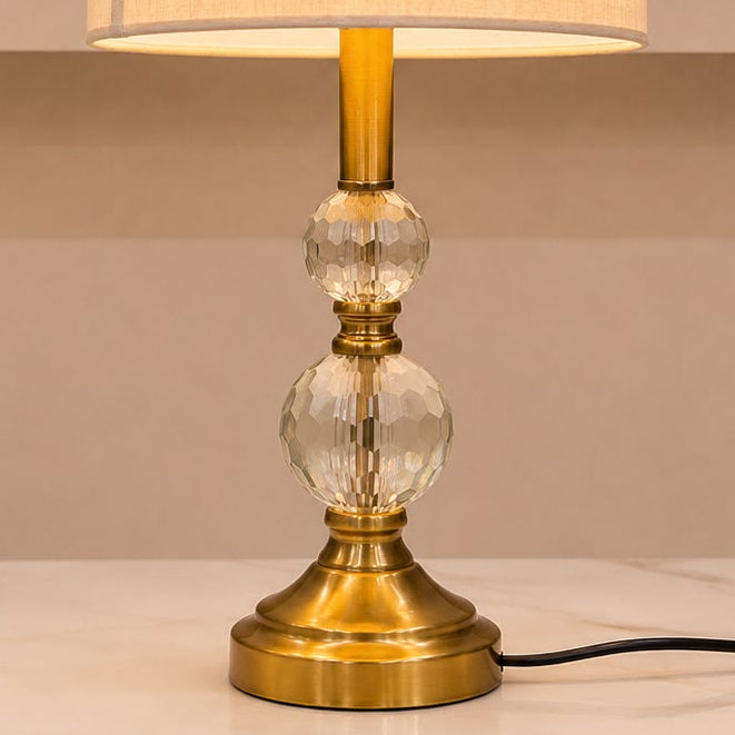 Double Ball Table Lamp Pair