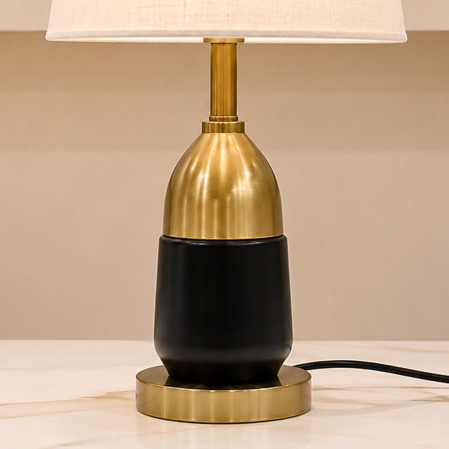 Brass Capsule Table Lamp Pair
