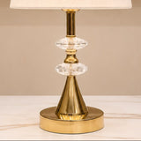 Double Tier Crystal Table Lamp Pair