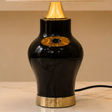 Espresso Luxe Fiber-Art Table Lamp pair