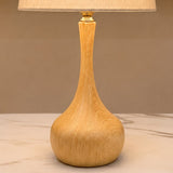 Natural Wood-Effect matel body surai Table Lamp pair
