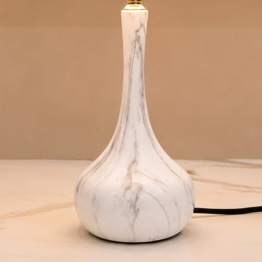 Marble-Effect matel body surai Table Lamp pair