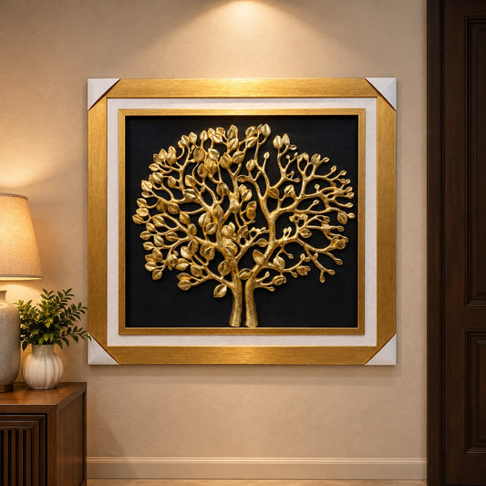 Luxury Golden Tree of Life Wall Art – Premium Decorative Wall Panel