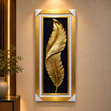 Luxury Golden Feather Wall Art – Elegant Decorative Wall Panel