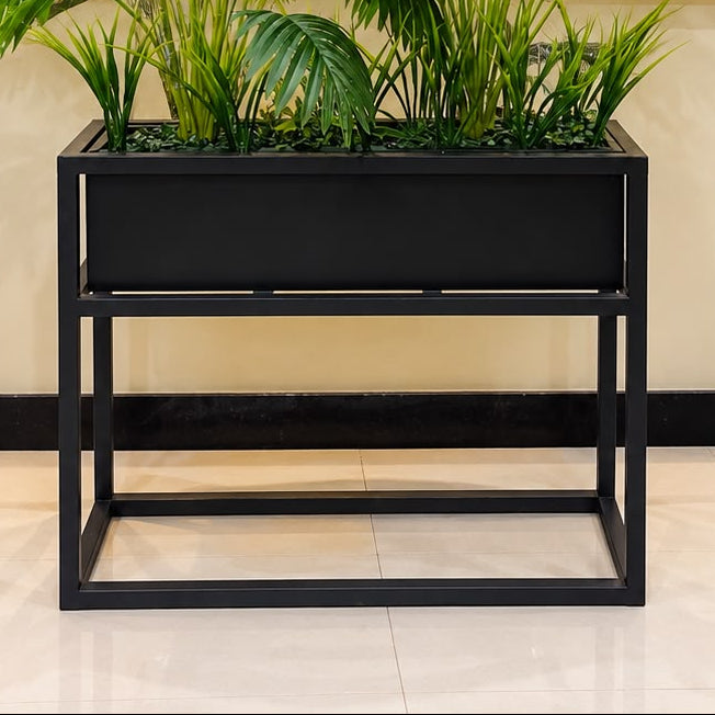 Artificial Areca Palm Floor Plant – Premium Black Planter Stand [kiyari]