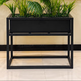 Artificial Areca Palm Floor Plant – Premium Black Planter Stand [kiyari]