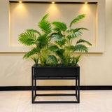 Artificial Areca Palm Floor Plant – Premium Black Planter Stand [kiyari]