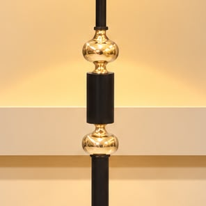 one step marbel tow golden biscuit Black &amp; Gold Standing Floor Lamp