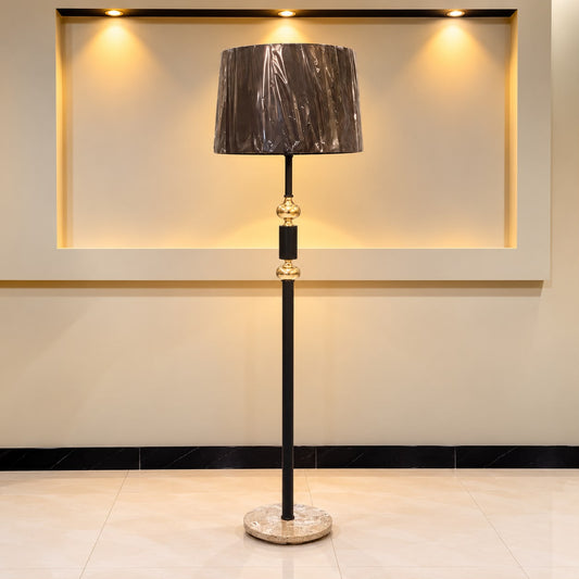 one step marbel tow golden biscuit Black &amp; Gold Standing Floor Lamp