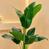 Artificial Bird of Paradise Plant with White &amp; Gold Planter