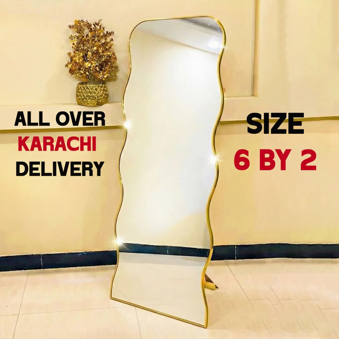 Cloud Shape Mirror 6x2 ft /this mirror can be delivered in karachi