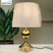 Golden Ball Table Lamp Pair