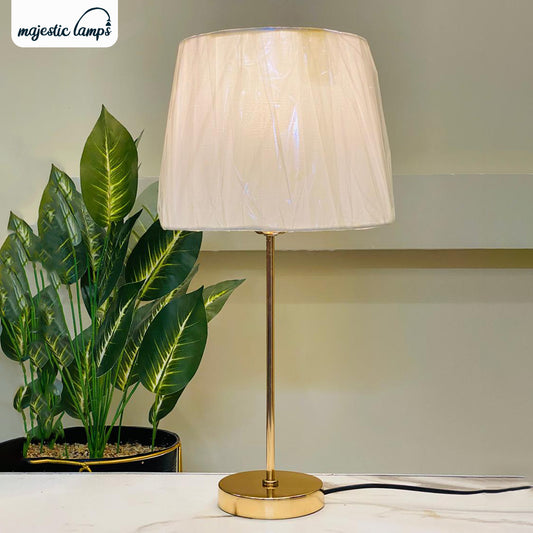 Golden Simple Rod Table Lamp Pair