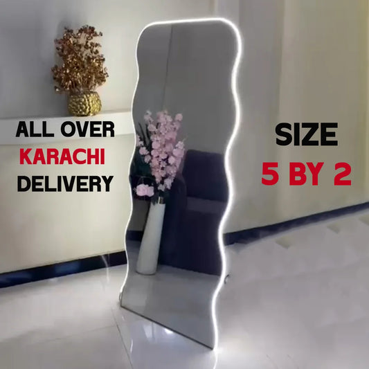LED selfie Mirror 5x2 ft / standing mirror / this mirror can be delivered in karachi