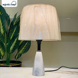 Marble Cone Table Lamp Pair