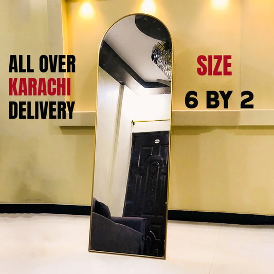 Arch Full Length selfie Mirror 6x2 ft / this mirror can be delivered in karachi