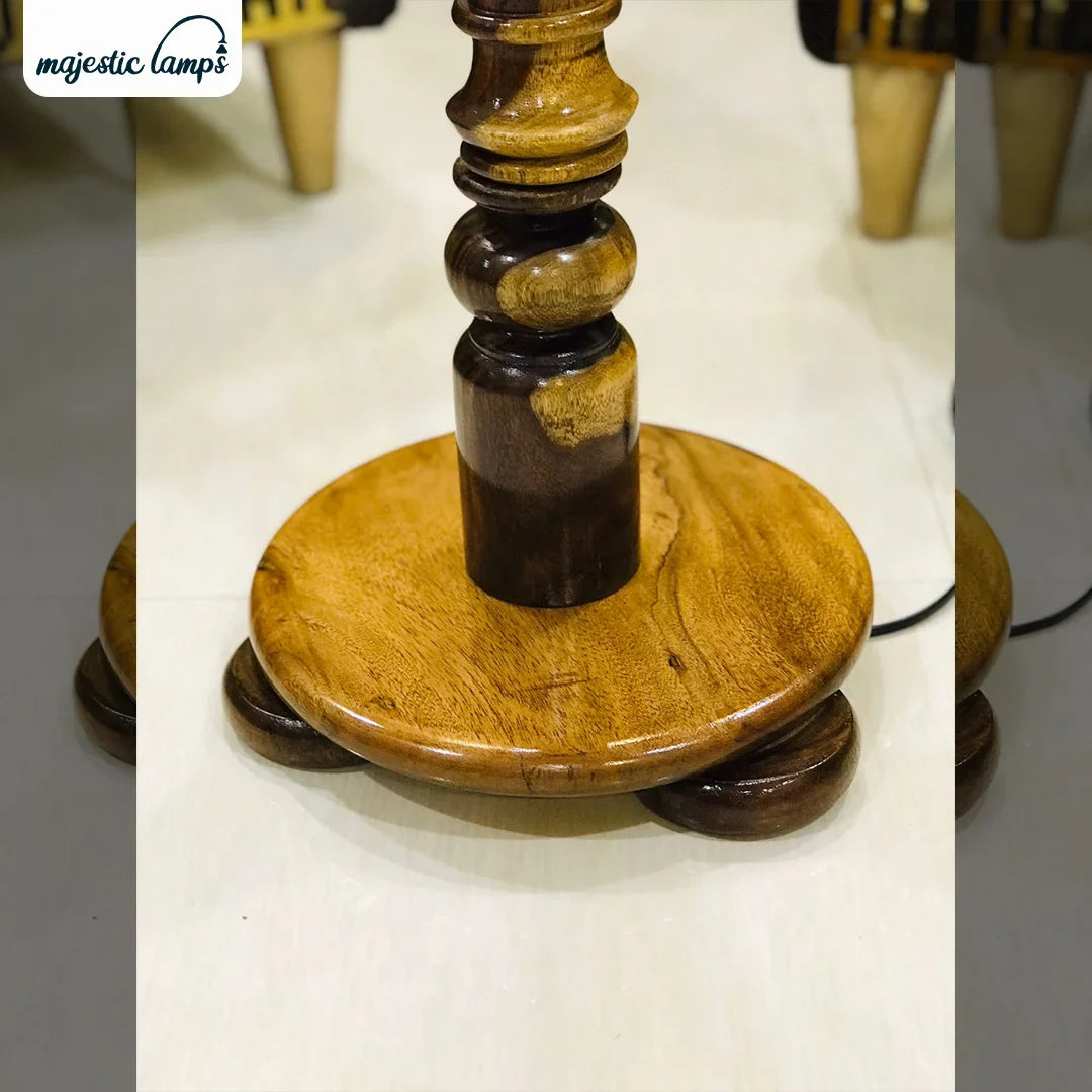 Sheesham Wood Floor Lamp
