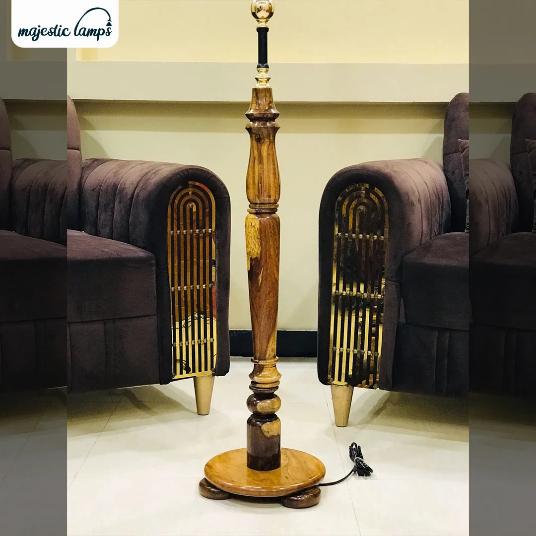Sheesham Wood Floor Lamp