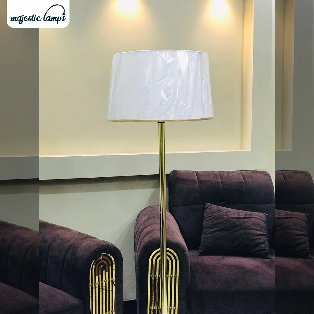 Simple rod Golden Rod Floor Lamp