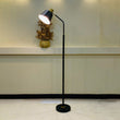 study black floor lamp