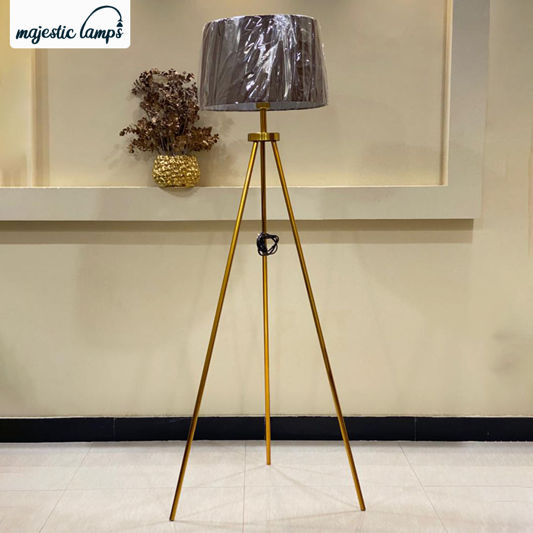 Tripod Folding Golden floor lamp