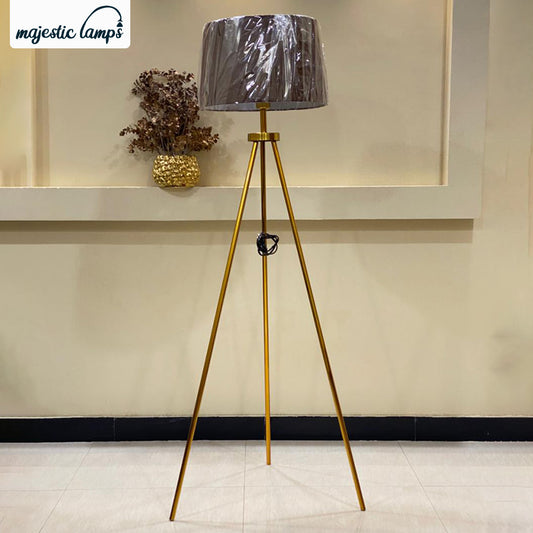 Tripod Folding Golden floor lamp