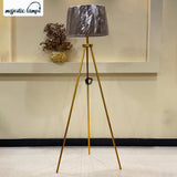 Tripod Folding Golden floor lamp