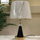 V Cone Crystal Table Lamp Pair