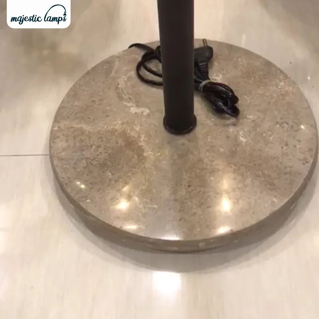 White Marble Ball Floor Lamp